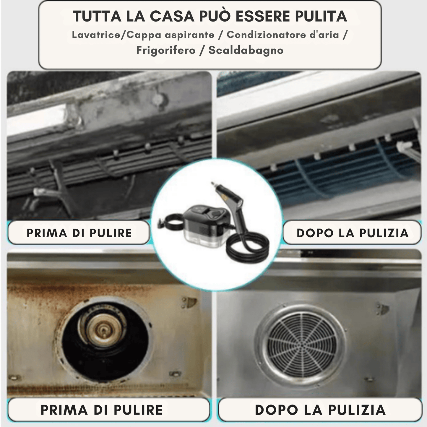 LuminaVapor Pro™ | Nagy Teljesítményű Gőztisztító